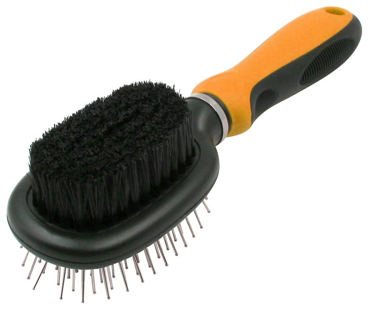 Pet Life Flex Series 2-in-1 Dual-Sided Pin & Bristle Grooming Dog & Cat Brush 1 Pet Life Flex Series 2-in-1 Dual-Sided Pin & Bristle Grooming Dog & Cat Brush