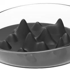 Pet Life Cirlicue Mountain Shaped Modern Slow Feeding Dog & Cat Bowl