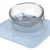 Pet Life Surface Anti-Skid Anti-Spill Curved Clear Removable Dog & Cat Bowl