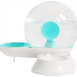 Pet Life Auto-Myst Snail Shaped 2-in-1 Automated Gravity Pet Filtered Water Dispenser & Food Dog & Cat Bowl