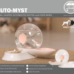 Pet Life Auto-Myst Snail Shaped 2-in-1 Automated Gravity Pet Filtered Water Dispenser & Food Dog & Cat Bowl -Pet Life Elegant shop 328523 PT2. SY630 V1631314901