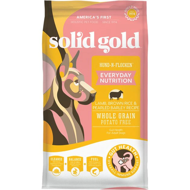 Solid Gold Hund-n-Flocken Lamb, Brown Rice & Pearled Barley Recipe Whole Grain Adult Dry Dog Food 1 Solid Gold Hund-n-Flocken Lamb, Brown Rice & Pearled Barley Recipe Whole Grain Adult Dry Dog Food