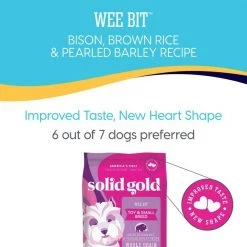 Solid Gold Wee Bit Bison & Brown Rice Recipe with Pearled Barley Small Breed Dry Dog Food -Pet Life Elegant shop 84320 PT6. SY630 V1588360289