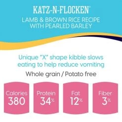 Solid Gold Katz-n-Flocken Lamb & Brown Rice Recipe with Pearled Barley Whole Grain Dry Cat Food -Pet Life Elegant shop 84336 PT4. SY630 V1571418536