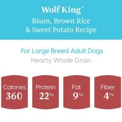 Solid Gold Wolf King Bison & Brown Rice Recipe with Sweet Potatoes Large Breed Adult Dry Dog Food 9 Solid Gold Wolf King Bison & Brown Rice Recipe with Sweet Potatoes Large Breed Adult Dry Dog Food -Pet Life Elegant shop 92727 PT3. SY630 V1543522333