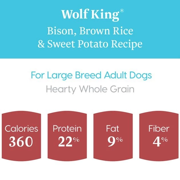 Solid Gold Wolf King Bison & Brown Rice Recipe with Sweet Potatoes Large Breed Adult Dry Dog Food 4 Solid Gold Wolf King Bison & Brown Rice Recipe with Sweet Potatoes Large Breed Adult Dry Dog Food - Image 4
