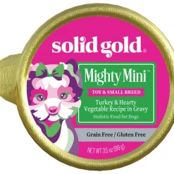 Solid Gold Mighty Mini Turkey & Hearty Vegetable Recipe in Gravy Grain-Free Small Breed Dog Food Cups