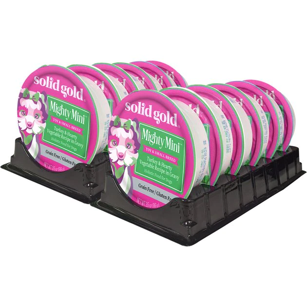 Solid Gold Mighty Mini Turkey & Hearty Vegetable Recipe in Gravy Grain-Free Small Breed Dog Food Cups 2 Solid Gold Mighty Mini Turkey & Hearty Vegetable Recipe in Gravy Grain-Free Small Breed Dog Food Cups - Image 2