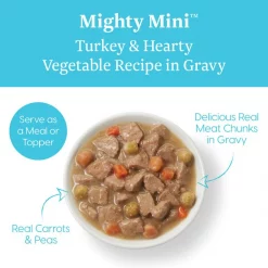 Solid Gold Mighty Mini Turkey & Hearty Vegetable Recipe in Gravy Grain-Free Small Breed Dog Food Cups 8 Solid Gold Mighty Mini Turkey & Hearty Vegetable Recipe in Gravy Grain-Free Small Breed Dog Food Cups -Pet Life Elegant shop 98689 PT2. SY630 V1543522319