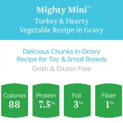 Solid Gold Mighty Mini Turkey & Hearty Vegetable Recipe in Gravy Grain-Free Small Breed Dog Food Cups 9 Solid Gold Mighty Mini Turkey & Hearty Vegetable Recipe in Gravy Grain-Free Small Breed Dog Food Cups -Pet Life Elegant shop 98689 PT3. SY630 V1543522337