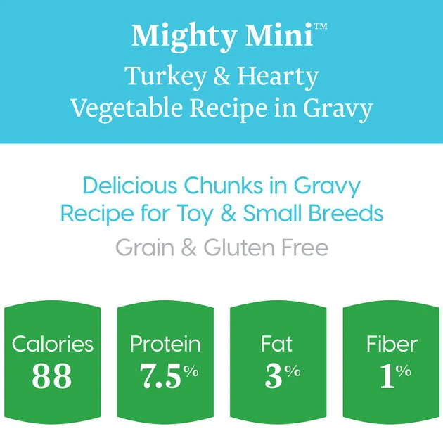 Solid Gold Mighty Mini Turkey & Hearty Vegetable Recipe in Gravy Grain-Free Small Breed Dog Food Cups 4 Solid Gold Mighty Mini Turkey & Hearty Vegetable Recipe in Gravy Grain-Free Small Breed Dog Food Cups - Image 4