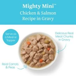 Solid Gold Mighty Mini Chicken, Salmon & Vegetable Recipe in Gravy Grain-Free Small & Medium Breed Dog Food Cups -Pet Life Elegant shop 98695 PT2. SY630 V1543522428