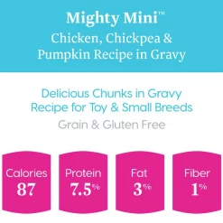 Solid Gold Mighty Mini Chicken, Chickpea & Pumpkin Recipe in Gravy Grain-Free Toy & Small Breed Dog Food Cups -Pet Life Elegant shop 98699 PT3. SY630 V1543522341