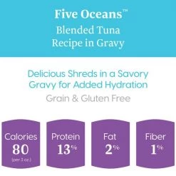 Solid Gold Five Oceans Shreds with Real Tuna Recipe in Gravy Grain-Free Canned Cat Food -Pet Life Elegant shop 99171 PT2. SY630 V1543523874