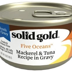 Solid Gold Five Oceans Mackerel & Tuna Recipe in Gravy Grain-Free Canned Cat Food