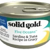 Solid Gold Five Oceans Sardines & Tuna Recipe in Gravy Grain-Free Canned Cat Food