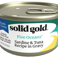 Solid Gold Five Oceans Sardines & Tuna Recipe in Gravy Grain-Free Canned Cat Food