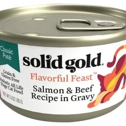 Solid Gold Flavorful Feast in Gravy with Real Salmon & Beef Recipe Grain-Free Canned Cat Food