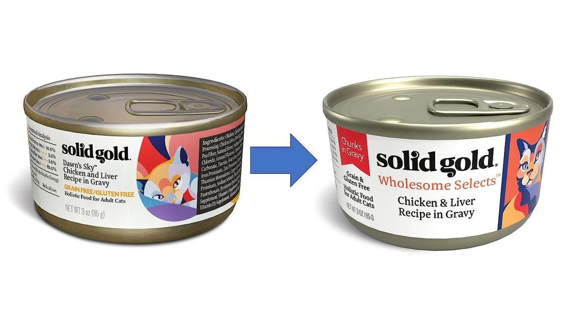 Solid Gold Wholesome Selects with Real Chicken & Liver Recipe in Gravy Grain-Free Canned Cat Food 2 Solid Gold Wholesome Selects with Real Chicken & Liver Recipe in Gravy Grain-Free Canned Cat Food - Image 2