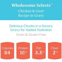 Solid Gold Wholesome Selects with Real Chicken & Liver Recipe in Gravy Grain-Free Canned Cat Food 9 Solid Gold Wholesome Selects with Real Chicken & Liver Recipe in Gravy Grain-Free Canned Cat Food -Pet Life Elegant shop 99356 PT3. SY630 V1543524457