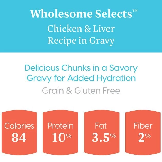Solid Gold Wholesome Selects with Real Chicken & Liver Recipe in Gravy Grain-Free Canned Cat Food 4 Solid Gold Wholesome Selects with Real Chicken & Liver Recipe in Gravy Grain-Free Canned Cat Food - Image 4