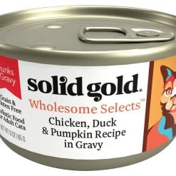 Solid Gold Wholesome Selects with Real Chicken, Duck & Pumpkin Recipe in Gravy Grain-Free Canned Cat Food