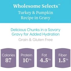 Solid Gold Wholesome Selects with Real Turkey & Pumpkin Recipe in Gravy Grain-Free Canned Cat Food -Pet Life Elegant shop 99360 PT3. SY630 V1543524459