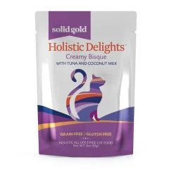 Solid Gold Holistic Delights Creamy Bisque with Tuna & Coconut Milk Grain-Free Cat Food Pouches
