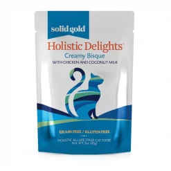 Solid Gold Holistic Delights Creamy Bisque with Chicken & Coconut Milk Grain-Free Cat Food Pouches