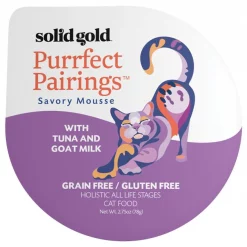 Solid Gold Purrfect Pairings Savory Mousse with Tuna & Goat Milk Grain-Free Cat Food Cups