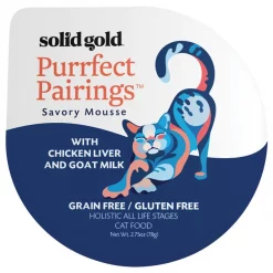 Solid Gold Purrfect Pairings Savory Mousse with Chicken Liver & Goat Milk Grain-Free Cat Food Cups