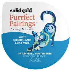 Solid Gold Purrfect Pairings Savory Mousse with Chicken & Goat Milk Grain-Free Cat Food Cups